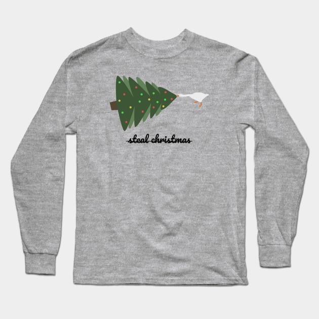 Untitled Goose Game - Christmas Edition Long Sleeve T-Shirt by sadsquatch